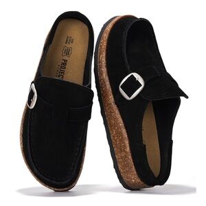 NWOB Project Cloud Carline Black Suede Clogs Women’s 10